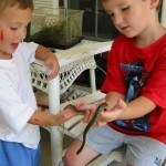 Joey and Dante with snake